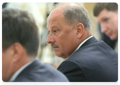 Chairman of Vnesheconombank, Vladimir Dmitriyev, at a meeting in Sochi to discuss the economic and social development of the North-Caucasian Federal District|6 september, 2010|16:14