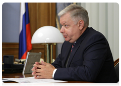 Head of the Federal Migration Service Konstantin Romodanovsky at a meeting with Prime Minister Vladimir Putin|8 september, 2010|17:10