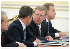 Minister of Regional Development Viktor Basargin, Deputy Prime Minister Dmitry Kozak, Deputy Prime Minister and Finance Minister Alexei Kudrin and First Deputy Prime Minister Igor Shuvalov|9 september, 2010|16:45