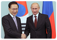 Prime Minister Vladimir Putin  meeting with South Korean President Lee Myung-bak|9 september, 2010|18:35