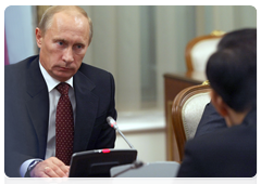 Prime Minister Vladimir Putin  meeting with South Korean President Lee Myung-bak|9 september, 2010|18:35