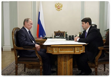 Председатель Правительства Российской Федерации В.В.Путин провёл рабочую встречу с министром транспорта РФ И.Е.Левитиным