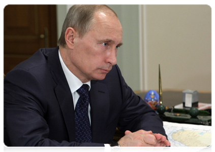 Председатель Правительства Российской Федерации В.В.Путин провёл рабочую встречу с министром транспорта Российской Федерации И.Е.Левитиным|1 января, 2011|17:00
