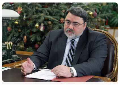 Head of the Federal Antimonopoly Service Igor Artemyev at a meeting with Prime Minister Vladimir Putin|13 january, 2011|10:08