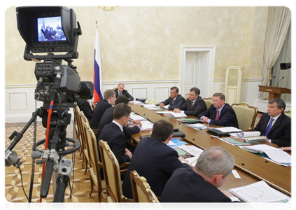 Prime Minister Vladimir Putin at the meeting of the Government Presidium|13 january, 2011|19:16