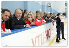 Председатель Правительства России В.В.Путин посетил учебно-тренировочный центр «Новогорск» в Подмосковье