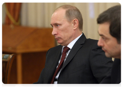 Prime Minister Vladimir Putin meeting with leaders of the United Russia party|18 january, 2011|16:30