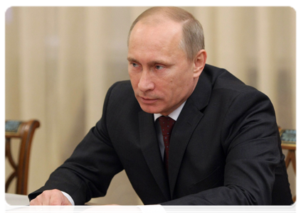 Prime Minister Vladimir Putin meeting with leaders of the United Russia party|18 january, 2011|16:30