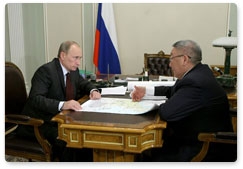 Prime Minister Vladimir Putin meets with Yegor Borisov, head of the Republic of Sakha (Yakutia)