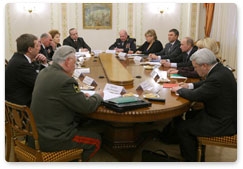 Prime Minister Vladimir Putin meets with representatives of veterans’ organisations