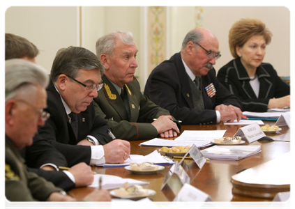 Representatives of veterans’ organisations at a meeting with Prime Minister Vladimir Putin|19 january, 2011|16:10