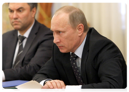 Prime Minister Vladimir Putin meeting with representatives of veterans’ organisations|19 january, 2011|16:11