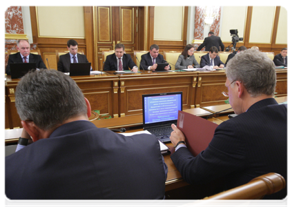 Members of the Government at a meeting of the Government of the Russian Federation|20 january, 2011|19:26