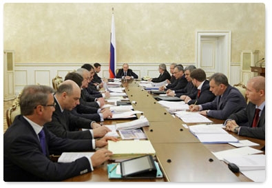 Prime Minister Vladimir Putin chairs a meeting of the government commission on the socio-economic development of the North Caucasus Federal District