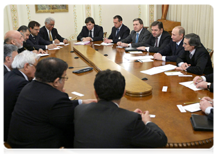 Prime Minister Vladimir Putin meets with Afghan President Hamid Karzai|21 january, 2011|19:37