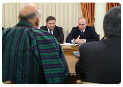 Prime Minister Vladimir Putin meets with Afghan President Hamid Karzai|21 january, 2011|19:37