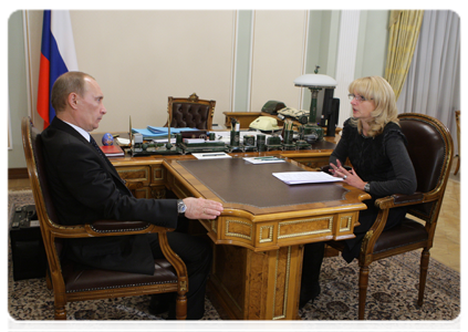 Prime Minister Vladimir Putin meeting with Minister of Healthcare and Social Development Tatyana Golikova|24 january, 2011|20:07