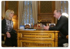 Prime Minister Vladimir Putin meets with Minister of Healthcare and Social Development Tatyana Golikova