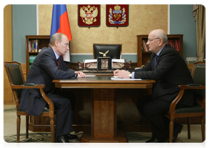 Prime Minister Vladimir Putin with Orenburg Region Governor Yury Berg|27 january, 2011|20:47