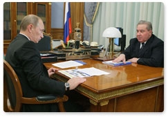 Prime Minister Vladimir Putin meets with Omsk Region Governor Leonid Polezhayev