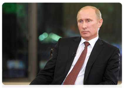 Prime Minister Vladimir Putin during an interview to Xinhua news agency and CCTV’s Channel 1|11 october, 2011|20:06