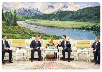 Prime Minister Vladimir Putin meets with Standing Committee Chairman of China’s National People’s Congress Wu Bangguo|12 october, 2011|08:48