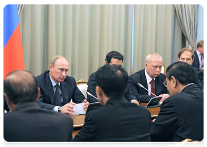 Prime Minister Vladimir Putin meeting with the President of the Lao People's Democratic Republic, Choummaly Sayasone|13 october, 2011|18:31