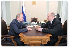 Prime Minister Vladimir Putin meets with Penza Region Governor Vasily Bochkaryov