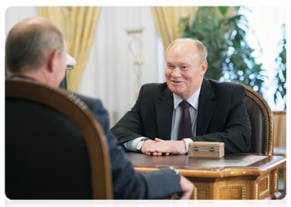 Penza Region Governor Vasily Bochkaryov meets with Prime Minister Vladimir Putin|14 october, 2011|13:12