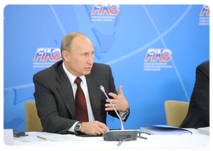 Prime Minister Vladimir Putin chairing a meeting of the Foreign Investment Advisory Council (FIAC)|17 october, 2011|14:33