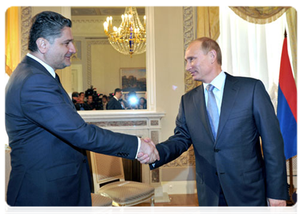 Prime Minister Vladimir Putin meeting with Prime Minister Tigran Sargsyan of Armenia|18 october, 2011|17:59