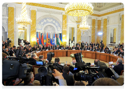 Prime Minister Vladimir Putin during an enlarged meeting of the CIS Council of Heads of Government|18 october, 2011|22:02