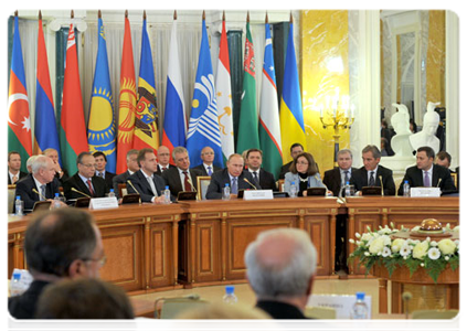 Prime Minister Vladimir Putin during an enlarged meeting of the CIS Council of Heads of Government|18 october, 2011|22:02