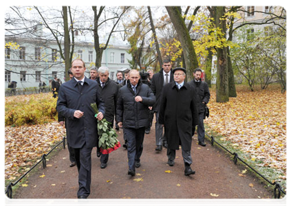 Prime Minister Vladimir Putin at the celebrations marking the 200th anniversary of the Imperial Lyceum at Tsarskoye Selo|19 october, 2011|15:09