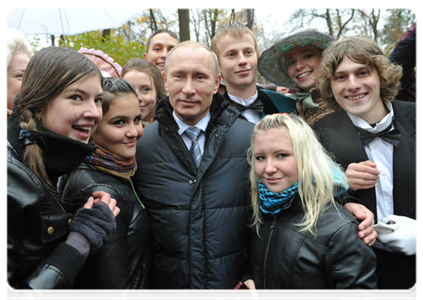 Prime Minister Vladimir Putin at the celebrations marking the 200th anniversary of the Imperial Lyceum at Tsarskoye Selo|19 october, 2011|15:09