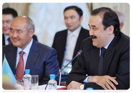 Kazakh Prime Minister Karim Massimov at a meeting of the Supreme Body of the Customs Union held at the level of heads of government|19 october, 2011|18:00