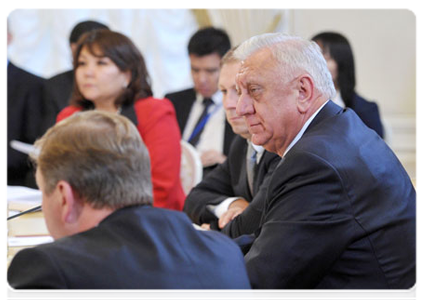 Belarusian Prime Minister Mikhail Myasnikovich at a meeting of the Supreme Body of the Customs Union held at the level of heads of government|19 october, 2011|18:00