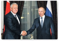 Prime Minister Vladimir Putin holds a meeting with Belarusian Prime Minister Mikhail Myasnikovich