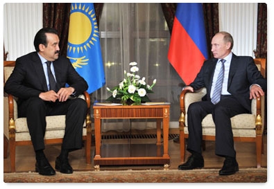 Prime Minister Vladimir Putin meets with Prime Minister of Kazakhstan Karim Massimov