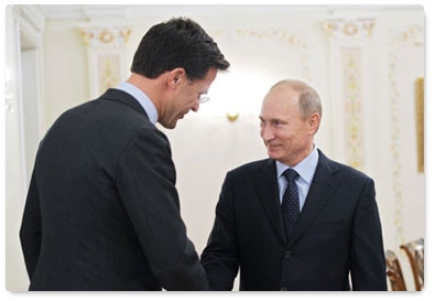 Prime Minister Vladimir Putin meets with Prime Minister of the Netherlands Mark Rutte