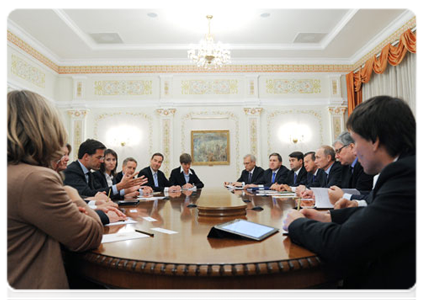 Prime Minister Vladimir Putin meeting with Prime Minister of the Netherlands Mark Rutte|20 october, 2011|19:56