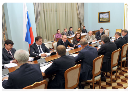 Prime Minister Vladimir Putin at a meeting of the supervisory board of the Strategic Initiatives Agency|21 october, 2011|18:56