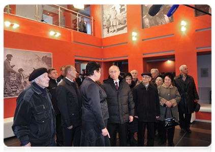 Prime Minister Vladimir Putin attending unveiling ceremony of Khatsun war memorial|25 october, 2011|15:18