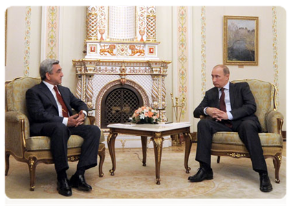 Prime Minister Vladimir Putin meeting with Armenian President Serzh Sargsyan|25 october, 2011|22:48