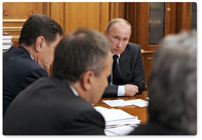 Prime Minister Vladimir Putin holds a meeting on the construction of perinatal centres