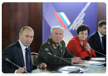 Prime Minister Vladimir Putin at a meetings of the Russian Popular Front’s Coordinating Council|26 october, 2011|20:04