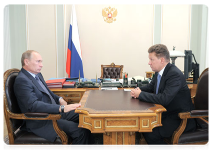 Prime Minister Vladimir Putin meets with Gazprom CEO Alexei Miller|3 october, 2011|11:16