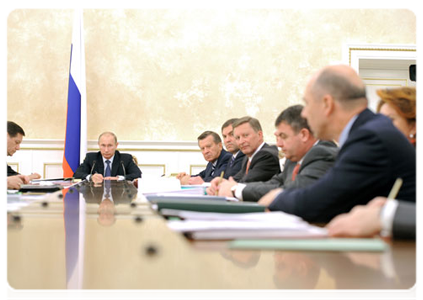 Prime Minister Vladimir Putin at a meeting of the Government Presidium|5 october, 2011|16:57