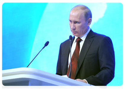 Председатель Правительства Российской Федерации В.В.Путин принял участие в Инвестиционном форуме ВТБ Капитал «Россия зовёт!»|6 октября, 2011|16:06