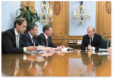 Prime Minister Vladimir Putin holds a meeting on the defence industry